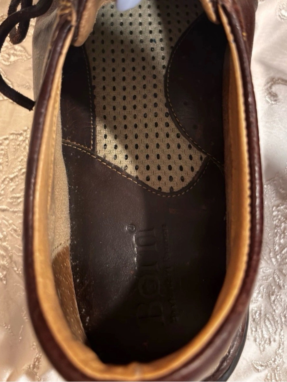 Born Brown Leather Lace-Up Oxford Comfort Shoes Women’s 9 Distressed Casual - Picture 7 of 9